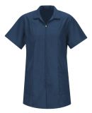 Red Kap KP43 Women's Zip Front Smock in Navy