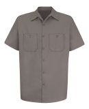 Red Kap SC40 Men's Cotton Short Sleeve Uniform Shi in Graphite