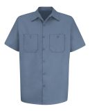 Red Kap SC40T Men's Tall Cotton Short Sleeve Unifo in Postman blue