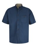 Red Kap SC64 Men's Short Sleeve 100% Cotton Dress  in Navy