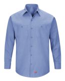 Red Kap SX10 Men's Mimix™ Long Sleeve Work Shirt in Light blue