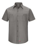 Red Kap SX20 Men's Mimix™ Short Sleeve Work Shir in Grey