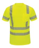Red Kap SVY4T Men's Tall High Visibility Short Sle in Fluorescent yellow