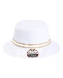 Imperial 1371P The Oxford Performance Bucket Hat in White/ khaki