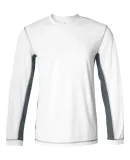 M3002 All Sport Long Sleeve Stitch T-shirt White/ Slate