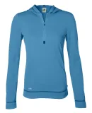 W3002 All Sport Ladies Half Zip Hoodie Pacific/ Dark Navy