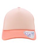 Infinity Hers ROSIE Women's Foam Trucker Cap in Dusty pink/ pink/ peachy pink/ butterfly