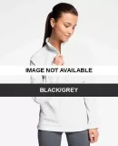 W4004 Alo™ Micro Fleece Quarter Zip Pullover black/grey