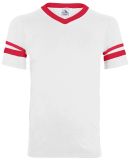 Augusta Sportswear 360 Two Sleeve Stripe Jersey in White/ red