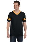 Augusta Sportswear 360 Two Sleeve Stripe Jersey in Black/ gold