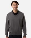 Devon and Jones DG445 Men's New Classic V-Neck Swe in Graphite