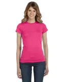 379 Anvil Semi-Sheer Ring Spun Tee in Hot pink