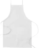 APR53 Big Accessories Two-Pocket 30" Apron in White