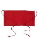 APR50 Big Accessories Three-Pocket 10" Waist Apron RED