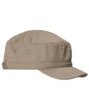 BA501 Big Accessories Short Bill Cadet Cap KHAKI