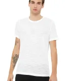 BELLA+CANVAS 3650 Mens Poly-Cotton T-Shirt in White slub