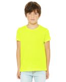 BELLA+CANVAS 3001YCVC Jersey Youth T-Shirt in Neon yellow