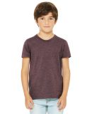 BELLA+CANVAS 3001YCVC Jersey Youth T-Shirt in Heather maroon