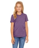 BELLA+CANVAS 3001YCVC Jersey Youth T-Shirt in Hthr team purple