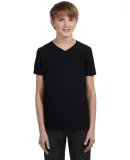 BELLA+CANVAS 3005Y Youth V-Neck T-Shirt BLACK