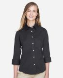 DP625W Devon & Jones Ladies’ Three-Quarter-Sleev in Black