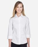 DP625W Devon & Jones Ladies’ Three-Quarter-Sleev in White