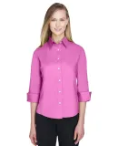DP625W Devon & Jones Ladies’ Three-Quarter-Sleev CHARITY PINK