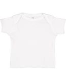 3400 Rabbit SkinsĀ® Infant Lap Shoulder T-shirt in White