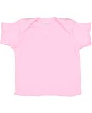 3400 Rabbit Skins® Infant Lap Shoulder T-shirt in Pink