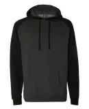 Independent Trading Co. - Raglan Hooded Pullover - Charcoal Heather/ Black