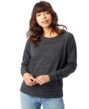 Alternative Apparel 1990e1 Ladies Eco Oversized Sw in Eco black