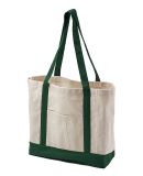 BAGedge BE004 Canvas Tote in Natural/ forest