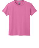 8000B Gildan Ultra Blend 50/50 Youth T-shirt in Azalea