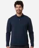 Allpro STF870 Men's Stretch Quarter-Zip Fleece Pul in Navy
