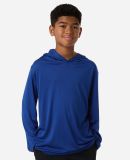 Allpro 48510Y Youth Pro-Lock Performance Hooded Lo in Royal