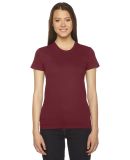 2102 American Apparel Girly Fine Jersey Tee in Cranberry