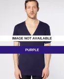 American Apparel 6456 Unisex Sheer Deep V Tee Purple