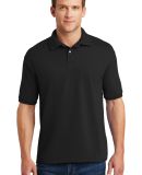 054X Hanes Ecosmart Jersey Polo  in Black