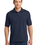 054X Hanes Ecosmart Jersey Polo in Navy