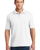 054X Hanes Ecosmart Jersey Polo  in White