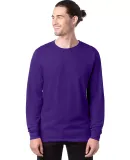 5286 Hanes® Heavyweight Long Sleeve T-shirt in Athletic purple