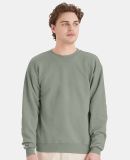 Hanes P160 ecosmart crewneck sweatshirt in Stonewashed green