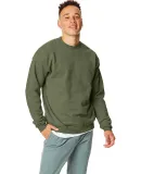 Hanes P160 ecosmart crewneck sweatshirt Fatigue Green