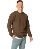 Hanes P160 ecosmart crewneck sweatshirt Army Brown