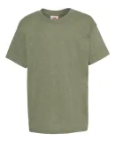 5370 Hanes® Heavyweight 50/50 Youth T-shirt Heather Green