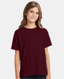 Hanes 5370 Heavyweight 50/50 Youth T-shirt in Maroon