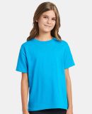 Hanes 5370 Heavyweight 50/50 Youth T-shirt in Teal