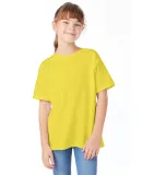 Hanes 5480 Heavyweight Youth T-shirt in Yellow