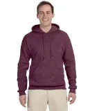 996M JERZEES NuBlend Hooded Pullover Sweatshirt in Vintage heather maroon