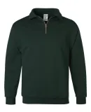 JERZEES SUPER SWEATS 1/4 Zip Sweatshirt with Cadet Forest Green